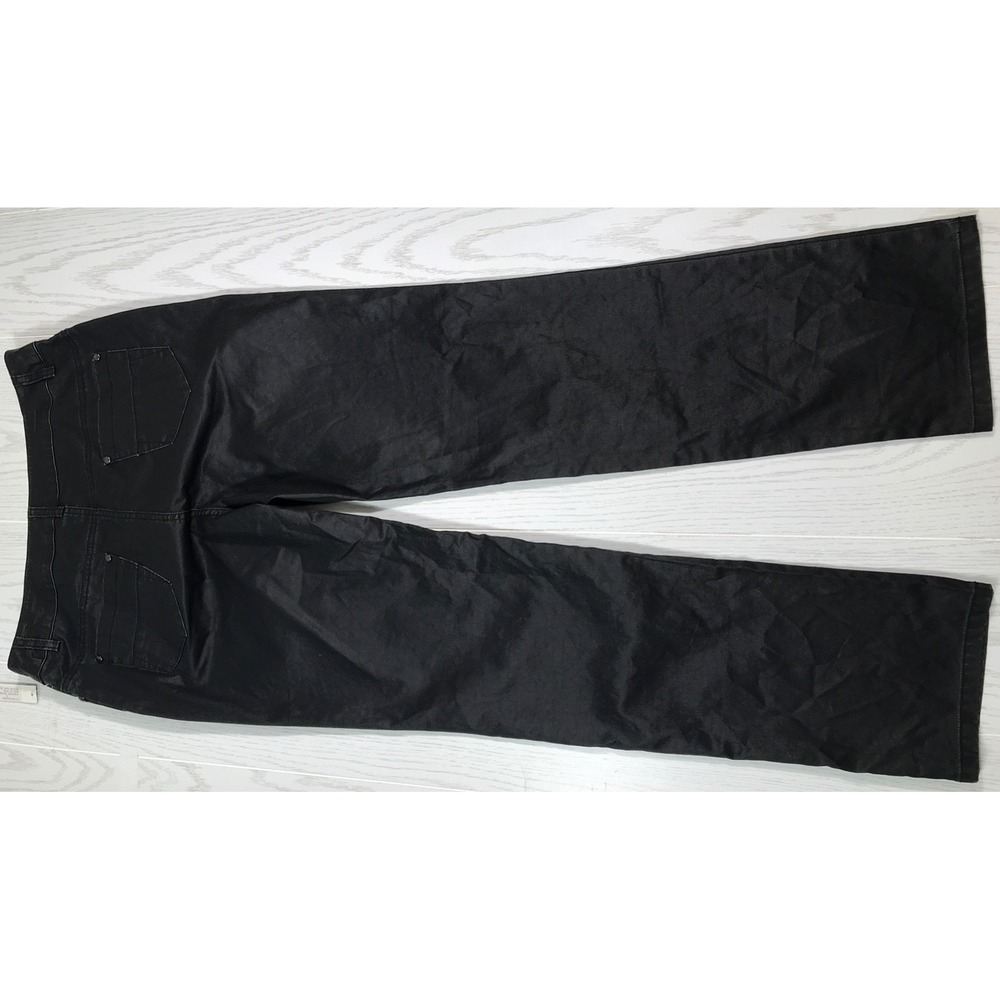 New E39 Black Coated  Jeans Women 10 Straight Leg Mid Rise Preppy Goth